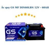 Ắc Quy GS MF DIN60L 12V - 60AH dùng cho xe Huyndai Elantra, Accent, Kona, Ford Ecosport, Cruze, Trax, Captiva..v.v...