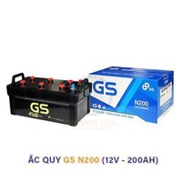 Ắc quy GS N200 12V 200Ah – Ắc quy nước tải nặng chính hãng cho xe bus, xe tải, tàu thuyền
