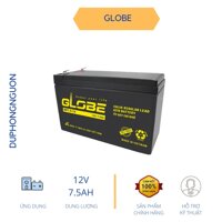 💥Ắc quy khô Globe 12V-7.5Ah dùng cho UPS, Cửa Cuốn - Hàng Chính Hãng