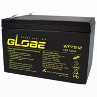 Ắc quy khô Globe WP7.5-12 12V-7.5Ah dùng cho lưu điện UPS, Cửa Cuốn, lưu điện ups loa kéo Xe Điện