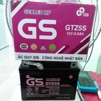 Ắc quy khô GS GTZ5S E 3,5Ah Wave ZX RS Rsx Rsv S, Nouvo Airblade Hayate X-Bike