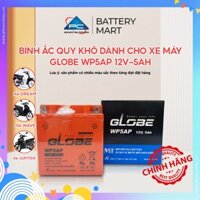 Ắc quy khô xe máy Globe WP5AP 12V-5AH Dream Wave Đời Đầu, Future Đời Đầu, Sirius Xăng Cơ, Jupiter V/R Đời Đầu