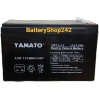 Ắc Quy Khô YAMATO NP7.5-12 12V - 7.5AH Cho Xe Đạp Điện, UPS, Loa Kéo,  Cửa Cuốn