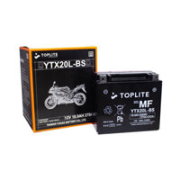 Ắc Quy Moto PKL Toplite YTX20L-BS 12V-18Ah (HÀNG NGOẠI NHẬP)