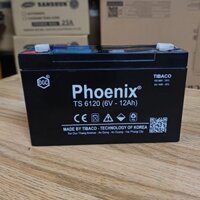 Ắc quy Phoenix 6V-12Ah TS6120 dùng cho xe điện em bé, đèn sạc, quạt sạc