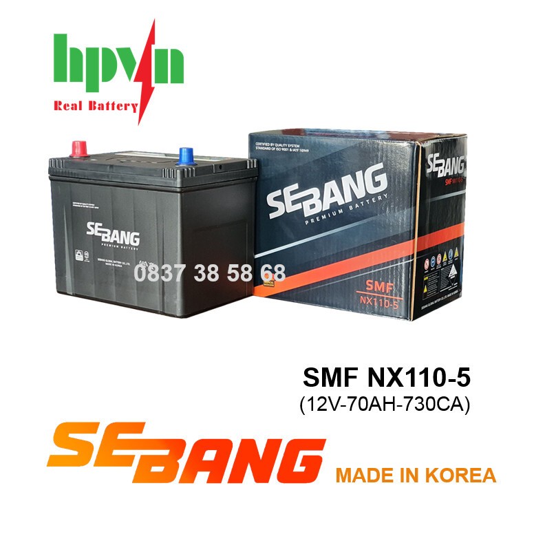 Ắc quy Sebang SMF NX110-5 (12V-70Ah)