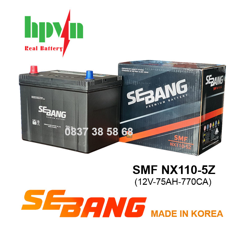 Ắc Quy Sebang SMF NX110-5Z (12V-75Ah)