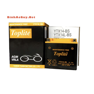 Ắc Quy Toplite YTX14L-BS 12V 12.6AH