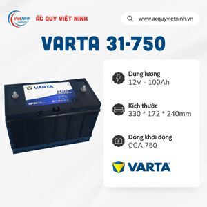 Ắc quy Varta 12V 100AH 31-750 cọc chì