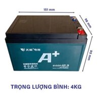 Ắc quy xe đạp điện Tianneng 12V-12.3Ah / Ắc quy Thiên Năng hàng nội địa Trung Quốc