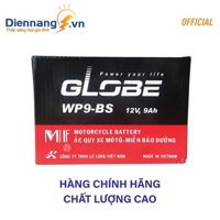 Ắc quy xe máy Globe WP9-12 (12V-9Ah), ắc quy cho xe Honda Spacy, Dylan, SYM, Atila Elizabeta .v.v..