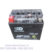 Ắc quy xe máy Outdo 12N9L-BS (12V-9Ah) bình 9A cao, ắc quy cho xe côn, xe moto thể thao, xe Piaggio LX125, FLY, Liberty