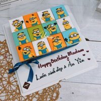 AC2244-Set 16 bánh kem cupcake vuông-Bánh Kem Minion