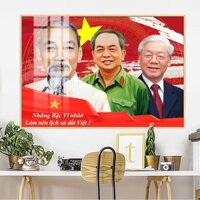 AC29 Tranh Tráng Gương "Lãnh Tụ Anh Hùng Việt Nam" Kỉ Niệm Chiến Thắng 30/4 Treo Phòng Khách/Phòng Làm Việc/Quà Tặng