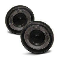 ACANII - For 2001-2004 Dakota Durango Smoked Lens LED Halo Projector Fog Lights Lamps+Switch+Bulbs Assembly Left+Right