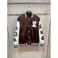 ⚜️[Cao cấp - Loại 1] Áo Khoác Luon Vuituoi Nâu Vải Gió 2 Lớp Phối Tay Da Cao Cấp- Áo Bomber Nam Nữ Chất Lượng Loại 1o