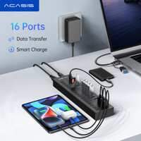 Acasis Bộ Chia Cổng Sạc Nhanh type-c usb 3.0 / 2.0 hub 11 / 16 Tốc Độ Cao Cho pc20
