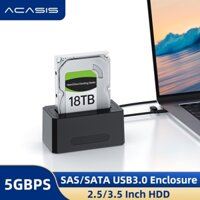 Acasis Bộ Chuyển Đổi sas / sata Sang usb 3.0 2.5 / 3.5 inch 12v / 2a Hỗ Trợ Chuyển Đổi Nguồn usb-c Sang usb-a / c hdd ec-5351 (ec-5351)