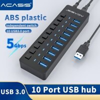 Acasis HUB Chia 10 Cổng USB 3.0 Tốc Độ Cao 5Gbps