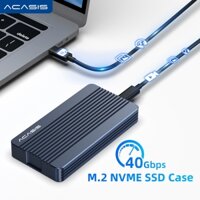 Acasis Thunderbolt4 40Gbps M.2 NVME SSD Vỏ 8TB Nhôm Free Type-C với 40Gbps Thunderbolt3 Enclosure Type C Thunderbolt4 Type C Cable cho Laptop TBU405Air