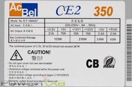 Nguồn Acbel 350W CE2-350 (HB9007)