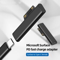 ACCEZZ Bộ chuyển đổi sạc nhanh 3A USB C PD Bộ chuyển đổi từ tính cho máy tính xách tay Microsoft Surface Pro 3 4 5 6 Book 1 2 GO