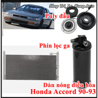 Accord 90-93 dàn nóng điều hòa tản nhiệt máy lạnh Honda động cơ 2.0 2.2 đời 91 92 puly đầu mặt hít phin lọc ga
