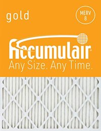 Accumulair Gold 21x23.25x1 (Actual Size) MERV 8 Air Filter/Furnace Filters (4 Pack)