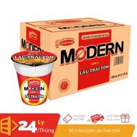 [Acecook] Thùng 24 mì ly modern lẩu thái tôm 65gr