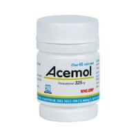 ACEMOL 325mg (Paracetamol) Nadyphar – Giảm đau, hạ sốt (Chai 40 viên)