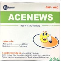 Acenew Acetylcystein 200Mg Hộp 10 Vỉ X 10 Viên Nang Z120