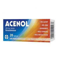 Acenol 300mg, 20 viên thuốc trị  đau đầu  nhức đầu, đau răng, đau khớp,  bụng kinh,  dây thần kinh
