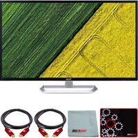 Acer EB321HQ Awi 32" Full HD 1920x1080 Widescreen IPS Monitor UM.JE1AA.A06 Bundle with Deco Gear HDMI Cable 2 Pack + Gamer Surface Mousepad + S...