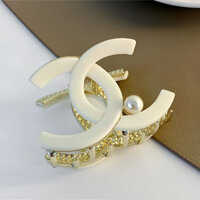 Acetate Fashion Hairpin Hairpin Simple Temperament King Light Luxury Grip Imitation Pearl Caser Small Size Back Head Alloy