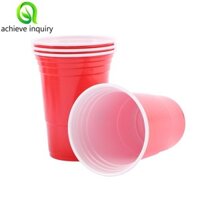 Achieve INQUIRY Cốc Nhựa Đỏ 50 Cái / bộ Đồ Gia Dụng Uống Nhà Hàng Bar Bia Pong Dự Tiệc Cung Cấp
