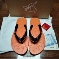 ‌Christian Louboutin Đế Đỏ Chống Trơn Trượt Giày Sandal Đi Biển Nhẹ Chống Mài Mòn