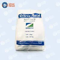 Acid Citric Khan - Citric Acid Anhydrous E330 (25kg/bao) - Bột chanh, bột tạo chua, acid Chanh, chất điều chỉnh Ph