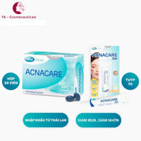 Acnacare / Acnacare Gel - Viên Uống Hỗ Trợ Giảm Mụn, Giảm Nhờn, Ngăn Ngừa Mụn Tái Phát, Làm Mềm Da