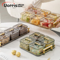 ⚡️COD⚡️Khay mứt 6 hũ nắp trơn, khay đựng bánh kẹo tết,hộp đựng đồ ăn chất liệu nhựa cao cấp