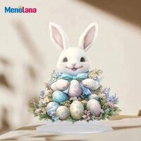 Acrylic Bunny Trang Trí Độc Đáo Dễ Dàng Lắp Đặt Không Khí Lễ Hội Lễ Phục Sinh Trang Trí Cho Nhà Kệ Trưng Bày Góc Lò Sưởi