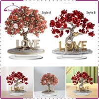 Acrylic Cây Hoa Hồng Vật Trang Trí 2D Valentine Quà Tặng Cho Tủ Tivi Kệ Phòng Học