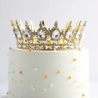 Acrylic Chúc Mừng Sinh Nhật Nữ Hoàng Bánh Công Chúa Pha Lê Sang Trọng Vương Miện Cô Dâu Cho Nữ Topper Cho Tiệc Sinh Nhật Trang Trí Bánh