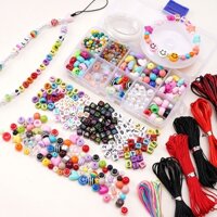 Acrylic Hạt + Dây Bộ Hộp Làm Vòng Tay Dopamine Vòng Cổ Phụ Kiện DIY Chất Liệu Hộp