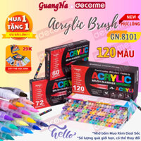 Acrylic marker Guangna 8101 DecorMe màu acrylic marker brush chính hãng tô màu số hoá, vẽ tranh,viết tiêu đề calligraphy