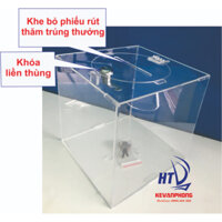 Acrylic Thùng Phiếu Bốc Thăm Trúng Thưởng Mica 15x15x15cm - Dày 2mm , Acrylic .