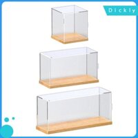 Acrylic Trong Suốt Sưu Tập Đồ Chơi Hiển Thị Ốp Lưng Gỗ Đa Năng Đế Tổ Chức Chống Bụi Cho Phụ Kiện Búp Bê Nhẹ