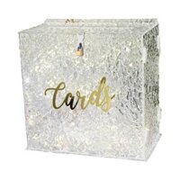 Acrylic Wedding Cards Box with Slot Gift Card Box for Party Anniversary Decor - Style A