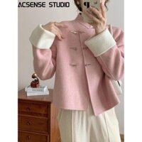 ACSENSE STUDIO áo khoác dù áo khoác bomber INS Thông thường Cổ điển Popular WJK2410CT6 2Z240112