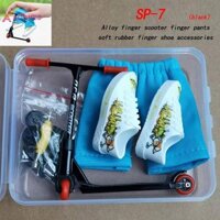 Activee 1 Bộ Hợp Kim Ngón Tay Xe Tay Ga Ngón Tay Đồ Chơi Ván Trượt Có Quần Giày Và Dụng Cụ Ngón Tay Xe Tay Ga Đồ Chơi Mini Ván Trượt Ngón Tay Để Làm Quà Tặng Đẹp