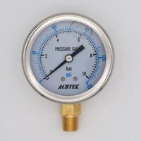 ACUTEK áp suất dầu khí nén thủy lực chống sốc chống sốc đồng hồ đo áp suất YN60 10bar PT1 4 đồng hồ đo áp suất lốp michelin đồng hồ áp suất gas